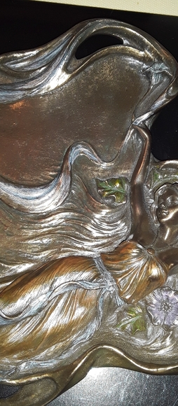 Sentious Woman signed Nouveau collection tray - Picture 5 of 7